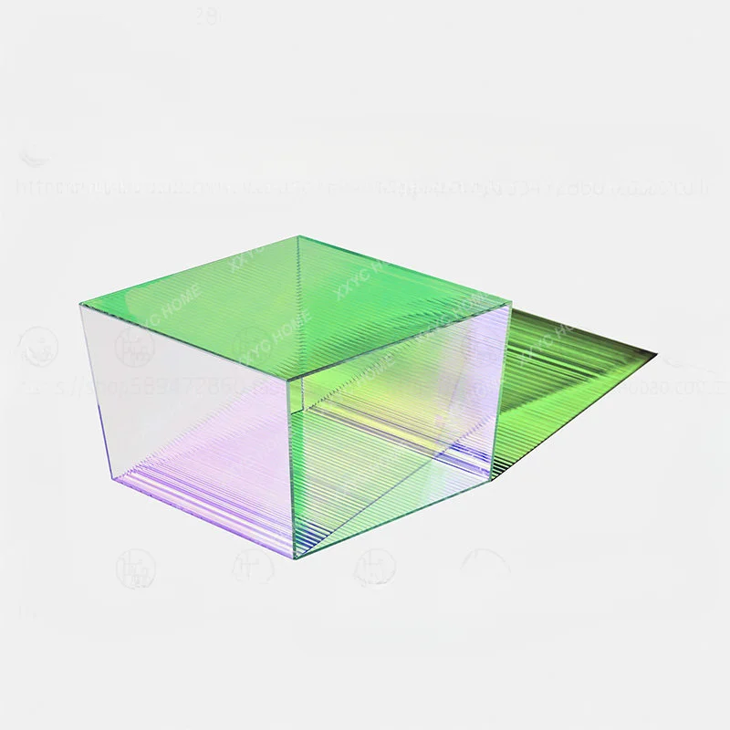 

Acrylic Transparent Coffee Table Modern Minimalist Furniture Living Room Side Table Small Apartment Corner Table Square Table