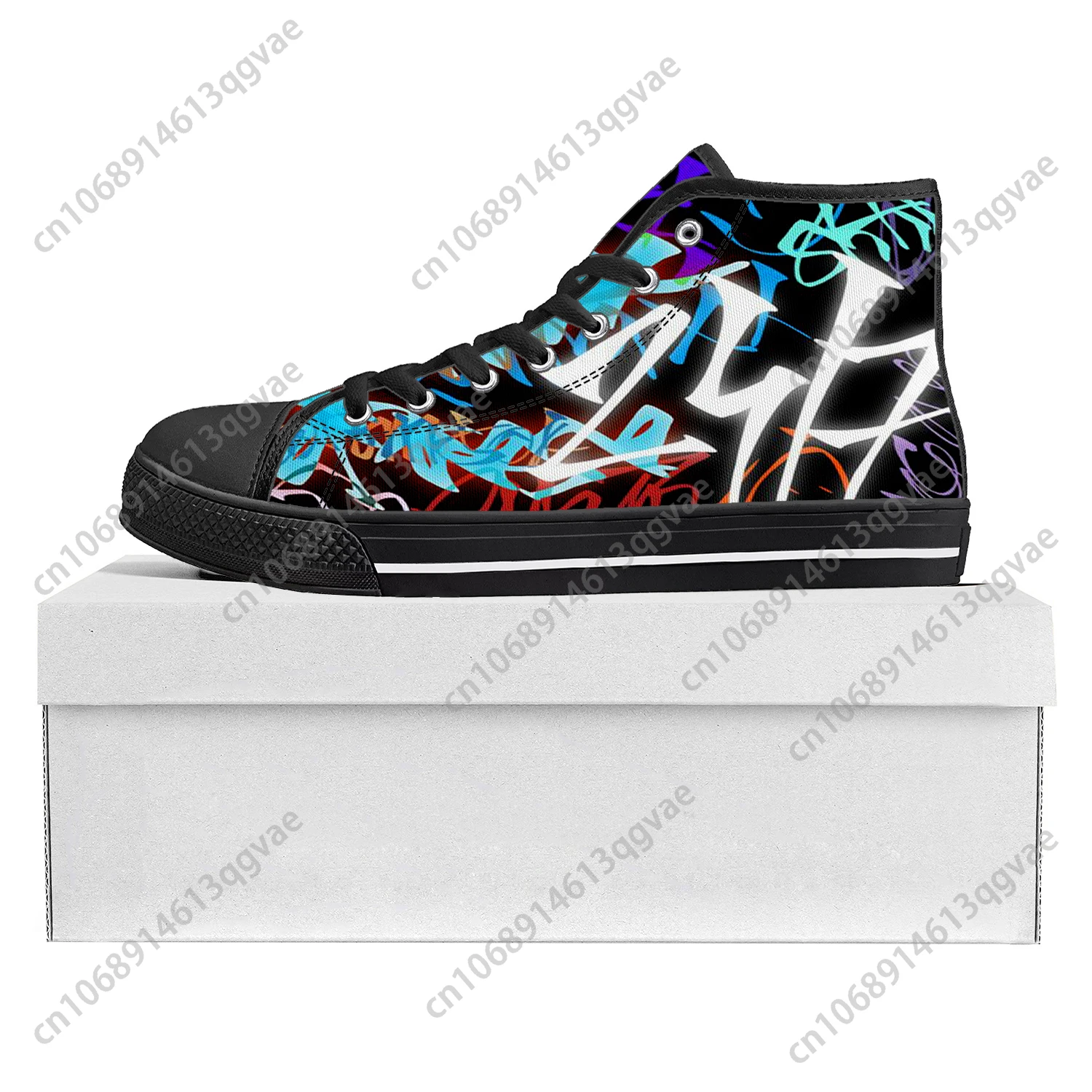 Graffiti Monsters Street Art High Top High Quality Sneakers Mens Womens Teenager Canvas Sneaker Custom Made Shoe Couple Shoes