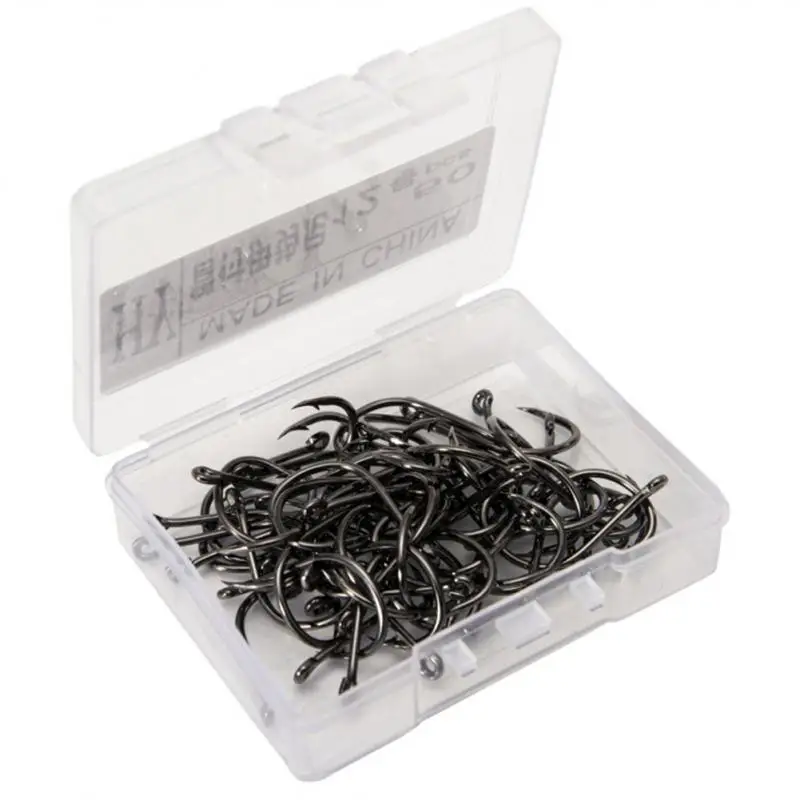 خطاف سمك عالي الكربون من الفولاذ مع فتحة ، لويا ، إكسسوارات صيد