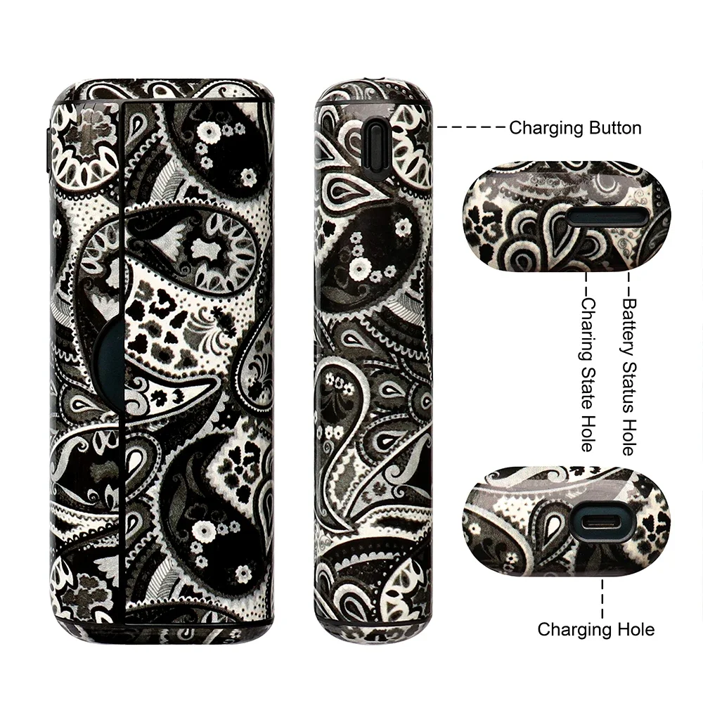 4 Colors Flower Leather Case for IQOS Iluma Prime Cover Bag Holder Pouch Protective Accessories