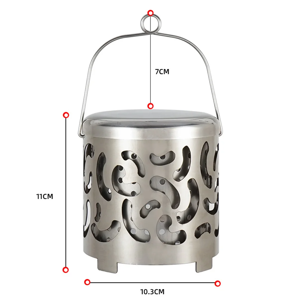 

1Pcs Outdoor Heating Stove Cover Stainless Steel Portable Camping Heater Stove Cover Practical Camping Supply