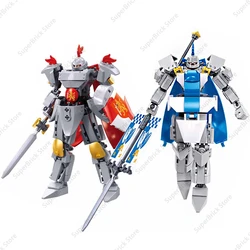 Sluban Medieval Gothic Armored Armed Knight Mecha Armor Building Block Classic Ancient Roman Soldier Mini Action Figure Toy Gift