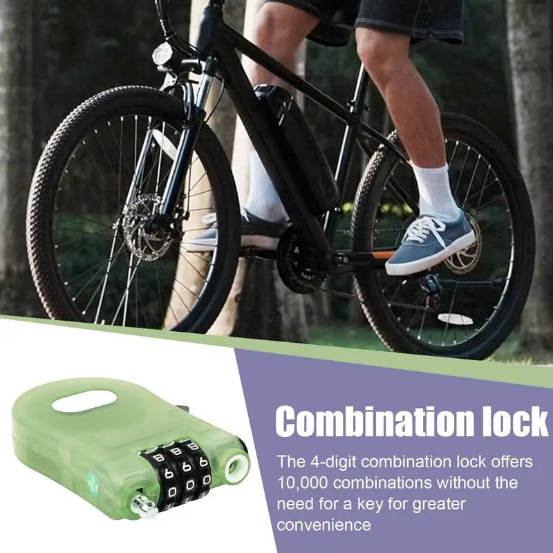 Electric Scooter Lock Multifunctional Hard Hat Combination Lock Portable Combination Rope Lock Anti Theft School Gym Locker