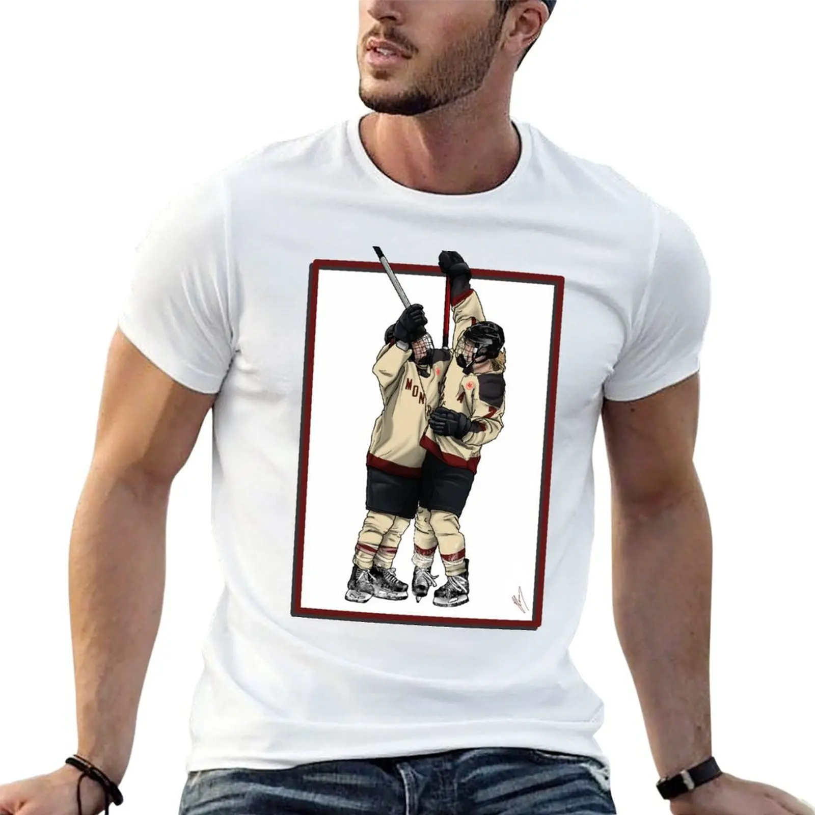 

Marie-Philip Poulin and Laura Stacey, PWHL Montreal T-Shirt man t shirt cotton high quality printed t shirts for man T-Shirt
