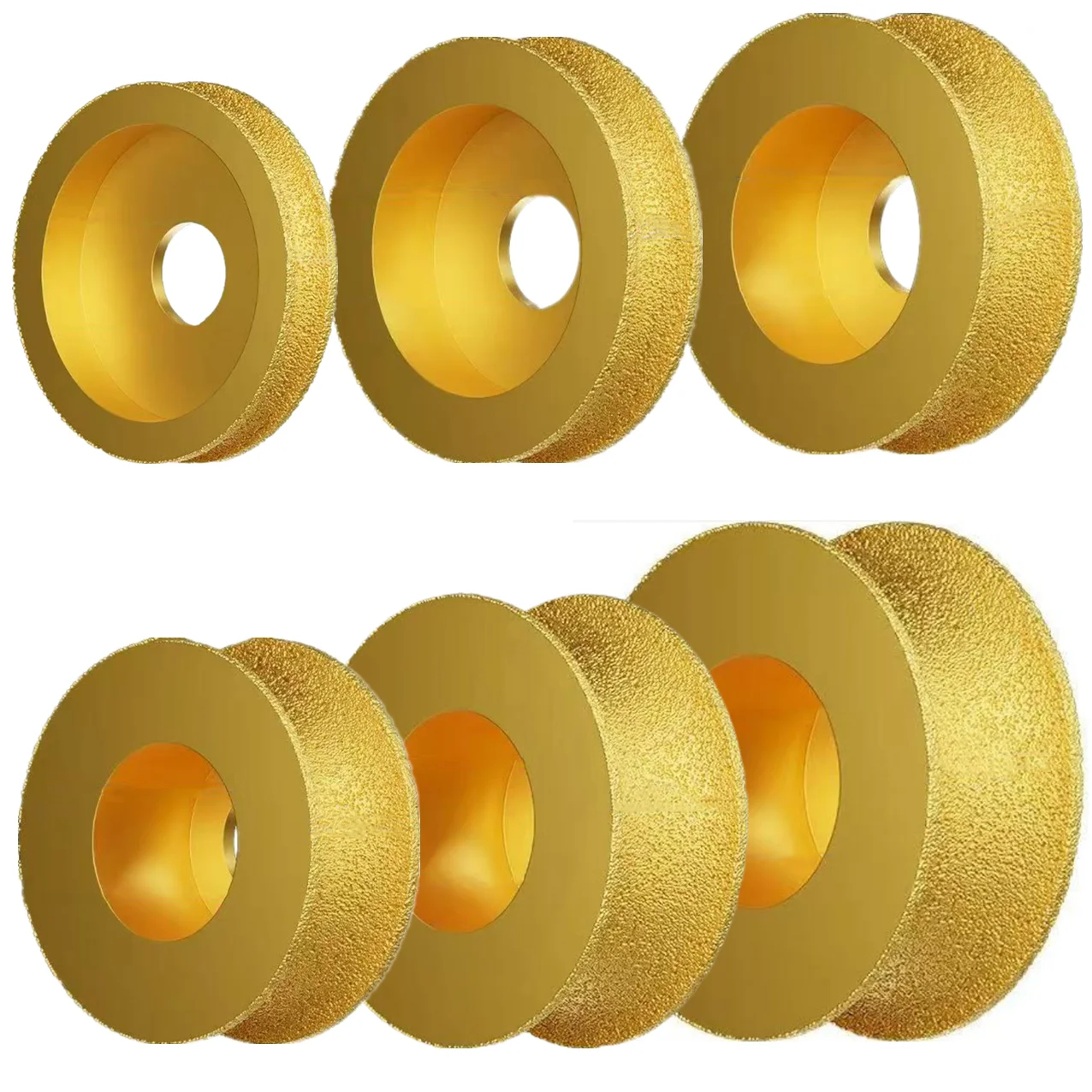 

1Pcs 20mm Bore Dia 3Inch 74mm Round Vacuum Brazed Diamond Grinding Wheel Demi-bullnose Edge Marble Stone Edging Prof