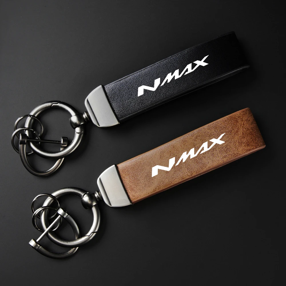 

High-Grade leather Motorcycle Keychain Holder Keyring For Yamaha Nmax N-max 125 155 160 2017 2018 2019 2020 2021