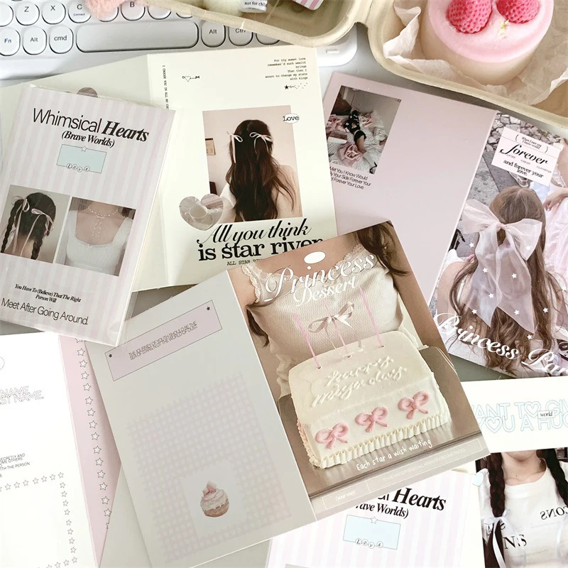 10Pcs Korean Ins Fashion Cute Kpop Photo Card Back Card Foldable Card Holder Fix Decor Paper Board DIY Packing Material