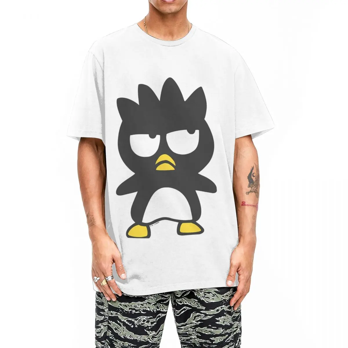 Badtz Maru Movie Cartoon for Men Women T Shirts Penguin Funny Tees Short Sleeve O Neck T-Shirts Cotton Adult Tops