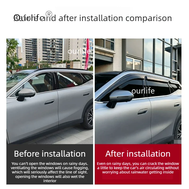 Car Side Window Deflector Window Visor Vent For Omoda 7 C7 2026 2027 Wind Shields Sun Rain Guards Awnings Shelters