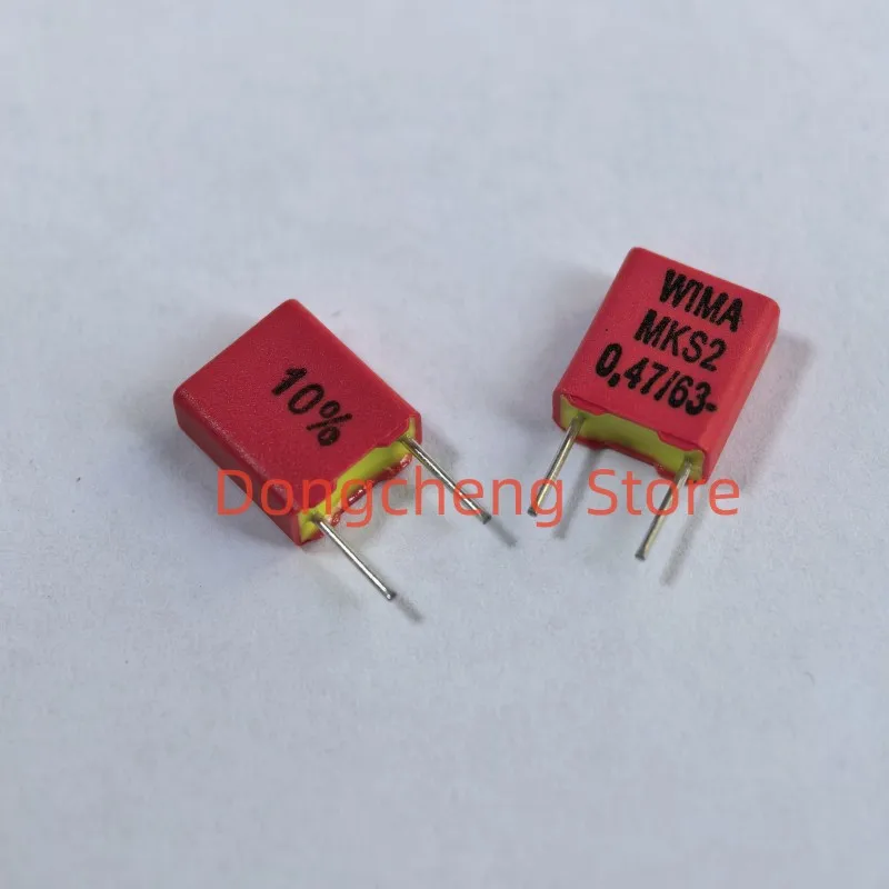 5PCS/20PCS/50PCS 100％ New Original WIMA MKS2 0.47UF 47K63 63V 63v0.47UF 10% foil film capacitor 470nF 474 Foot distance 5MM