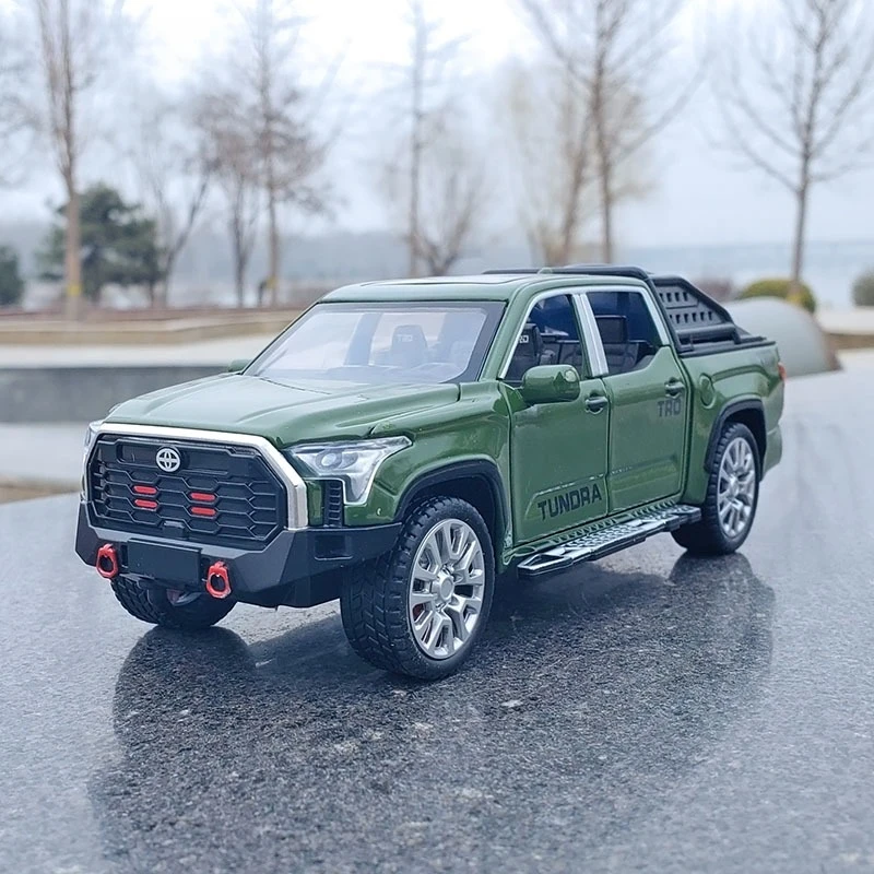 

1:32 Toyota Tundra Alloy Car Model Metal Diecast Toy Vehicle Pull Back Sound And Light Simulation Cars Toys For Kid Boys Gift
