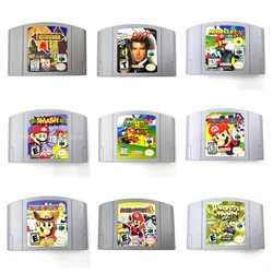 64 Bit Video Game Console  US Version Toys Game Collection Cartridge N64 Mario Series Kart Party Super Smash Bros Bad Fur Day