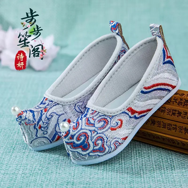 1/3 BJD shoes ancient costume style embroidered cloth shoes 60cm doll shoes free shipping