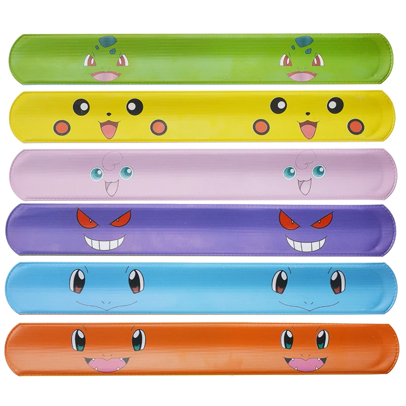 6Style Pokemon Cute Pikachu Bracelet Wristband Aariety Of Anime Doll Character Children Pat Circle Educational Toy Birthday Gift