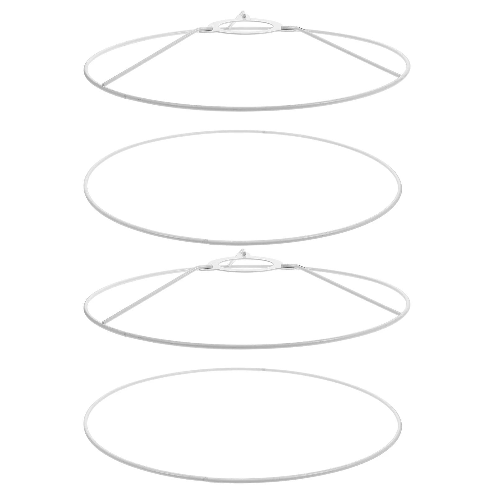 

2Sets Iron Lampshade Bracket DIY Hanging Light Frame for Ceiling Floor DIY Projects Rust Resistant E27 Lamp Holder Chandelier