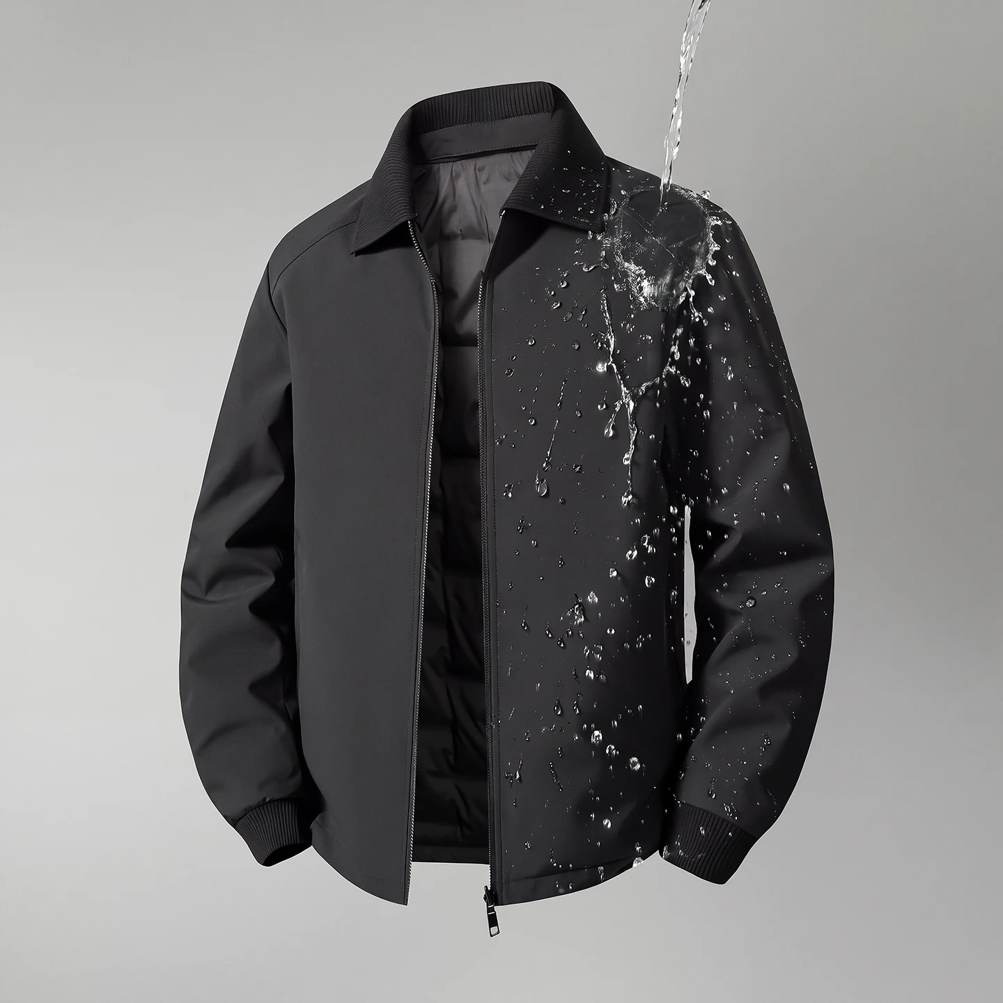 Double-Sided Wearable Lightweight Men's Casual Detachable Collar Goose Down Jackets 2026 Autumn Winter Outwear Warm Puffer Coats