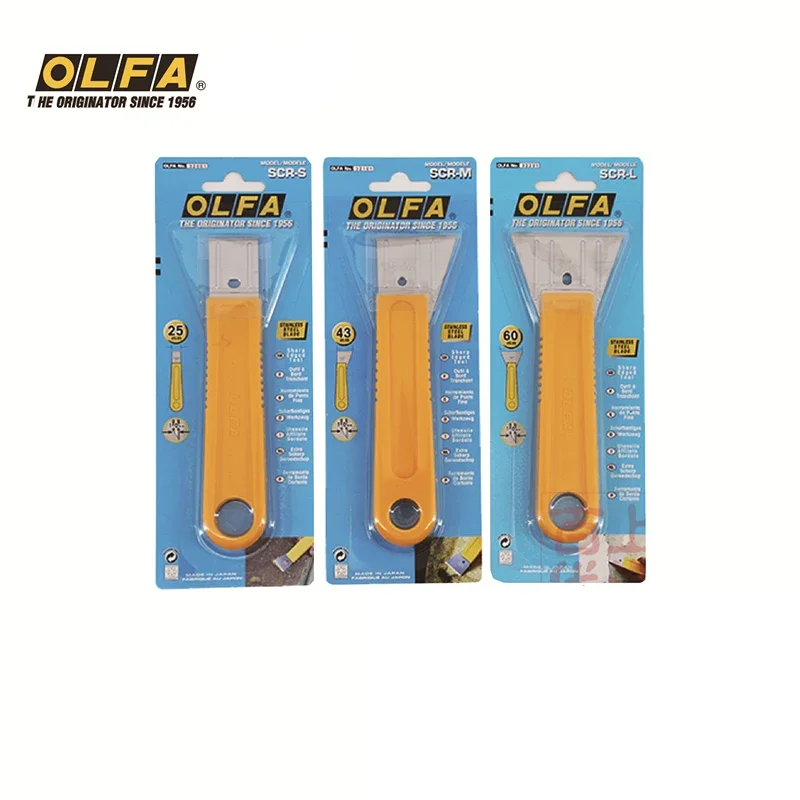 OLFA SCR-S/M/L Multi-Purpose Scraper Paint Sharp Edged Tool Stainless Steel Wall Scraper,Glass Range Hood Cleaning Tool