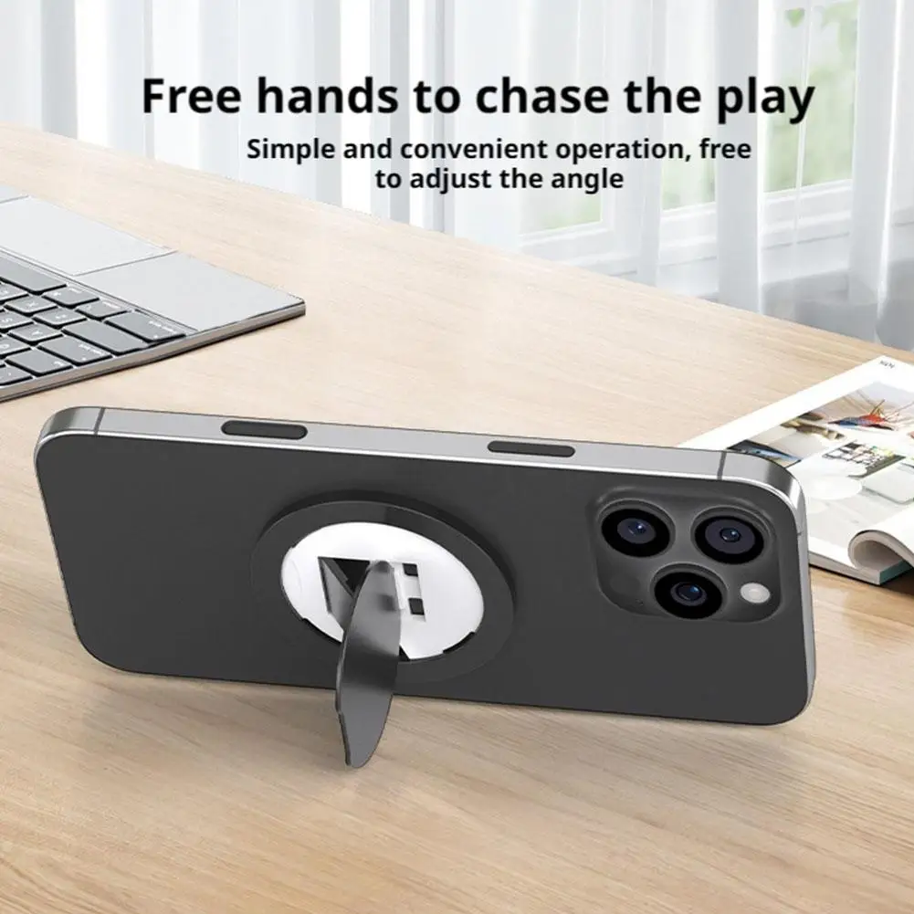 Circular Magnetic Phone Holder With 360 ° Rotation And Folding Portable Lazy Desktop Phone Holder