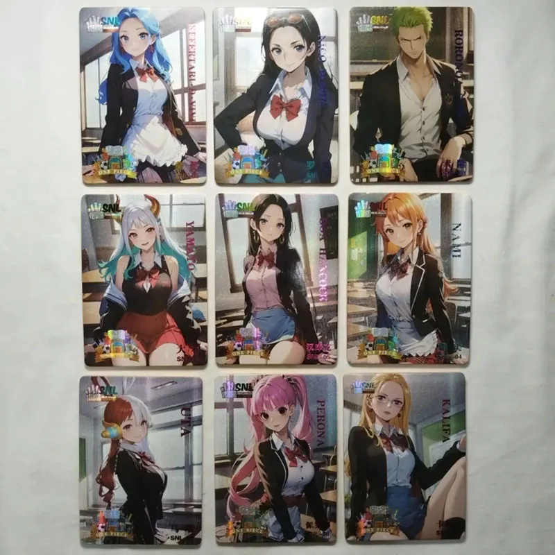 

Anime One Piece SNL Cards Zoro Nami Hancock Robin Uta Vivi Perona Collection Cards Christmas Birthday Gifts Children's Toys