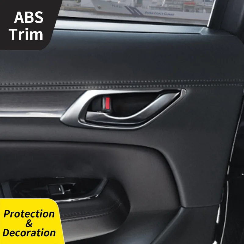 

4 Pcs Suitable for Mazda 2017 2018 2019 2020 2021 2022 CX-5 KF Series Modification for Interior Door Bowl Decorative Frame Trim