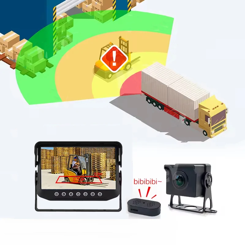 Waterproof Metal Screen Truck Backup Radar 24GHz Anti-Collision System With IP67 Rating For Heavy Duty Vehicles In Rain/Snow