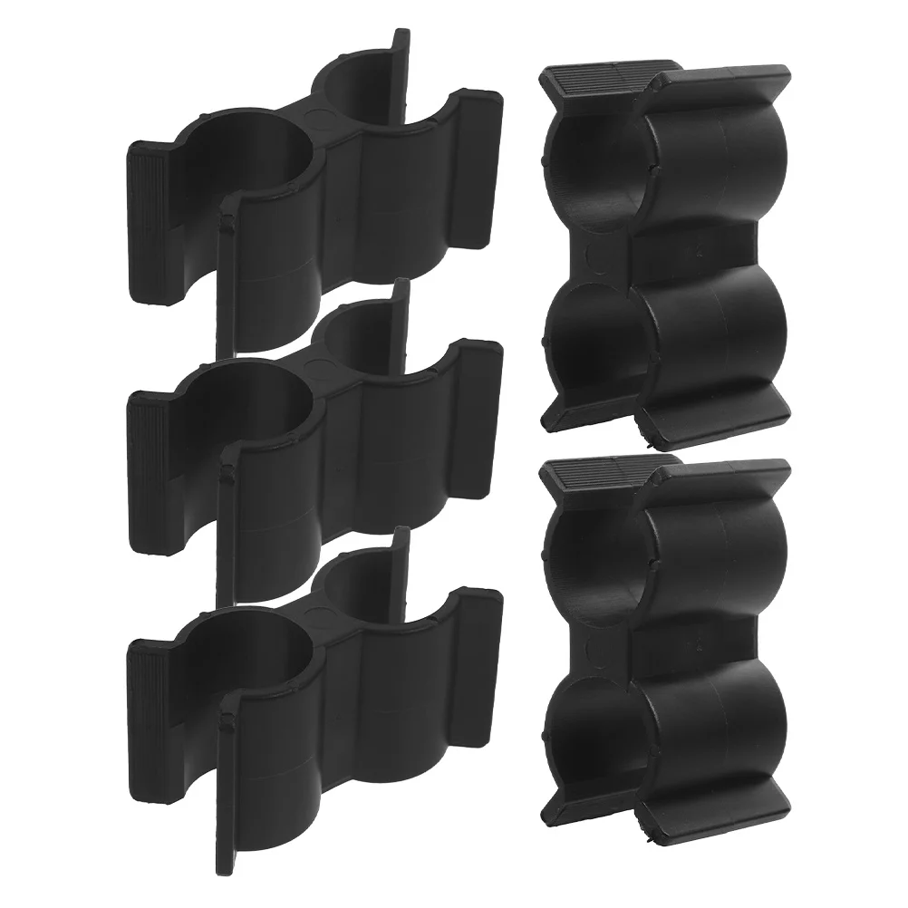 

5pcs Double Port Pipe Clamps Plastic Marine Double Pipe Clips For Boat Rv Yacht Trailer Tubing Fasteners Fitting Connectors