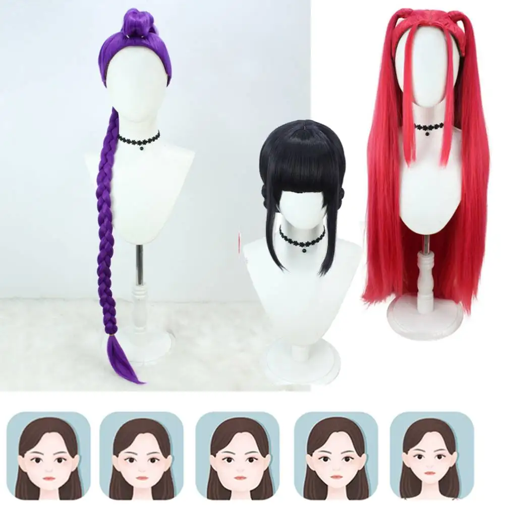 

Demon Hunters Costume Rumi Cosplay Wig Rumi Zoey Mira Baby Cosplay Wig for Women Girls