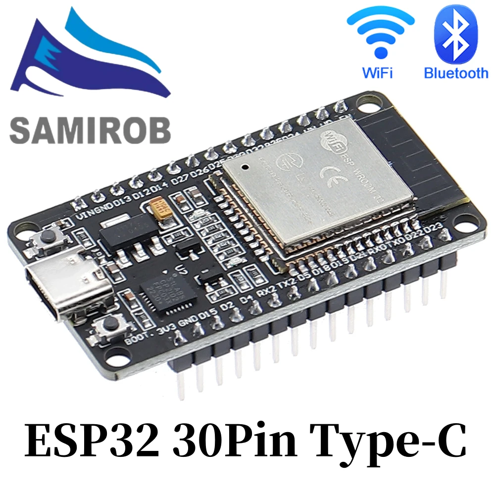 CP2102 WROOM ESP32 Development Board 30Pin/38Pin Micro/Type-C USB WiFi+Bluetooth Ultra-Low Power Consumption Dual Core CPU