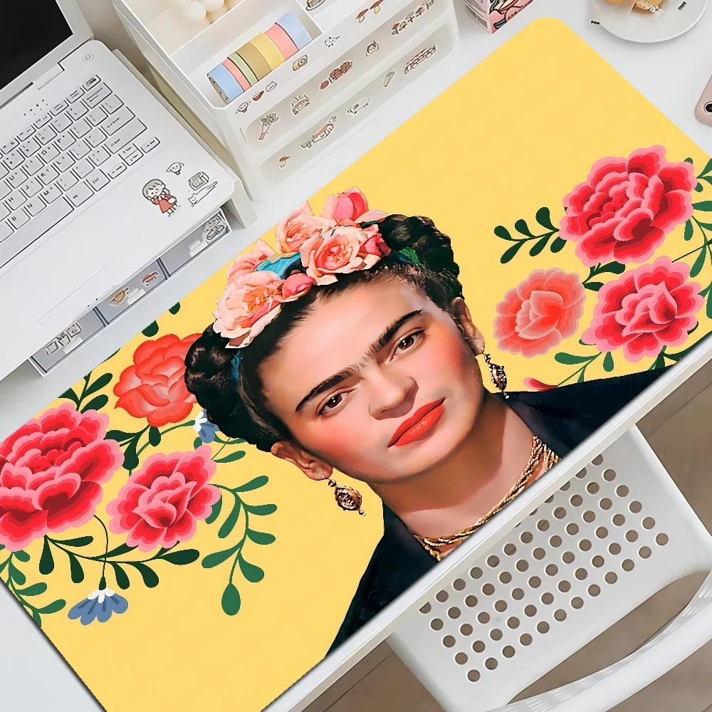 F-Frida K-Kahlo Non-slip Lockedge PC Gaming Mouse Pad Gamer Desk Mats Keyboard Pad Mause Pad Muismat for PC Mouse Carpet