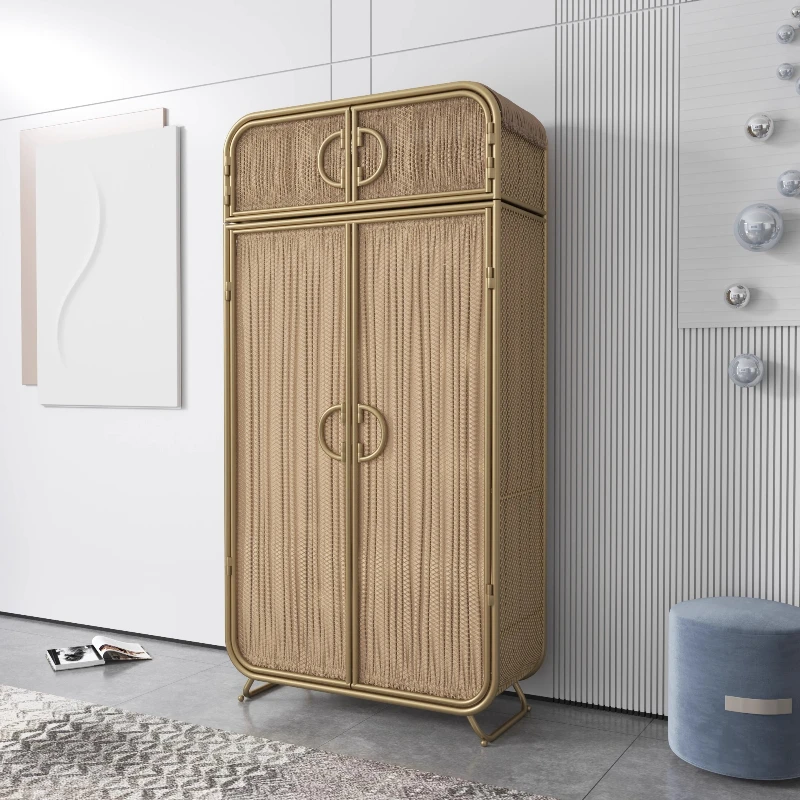 

Nordic Vintage Drawers Wardrobe Hanging Luxury Stylish Cheap Storage Clothes Shelves Cabinets Armario De Ropa Bedroom Furniture