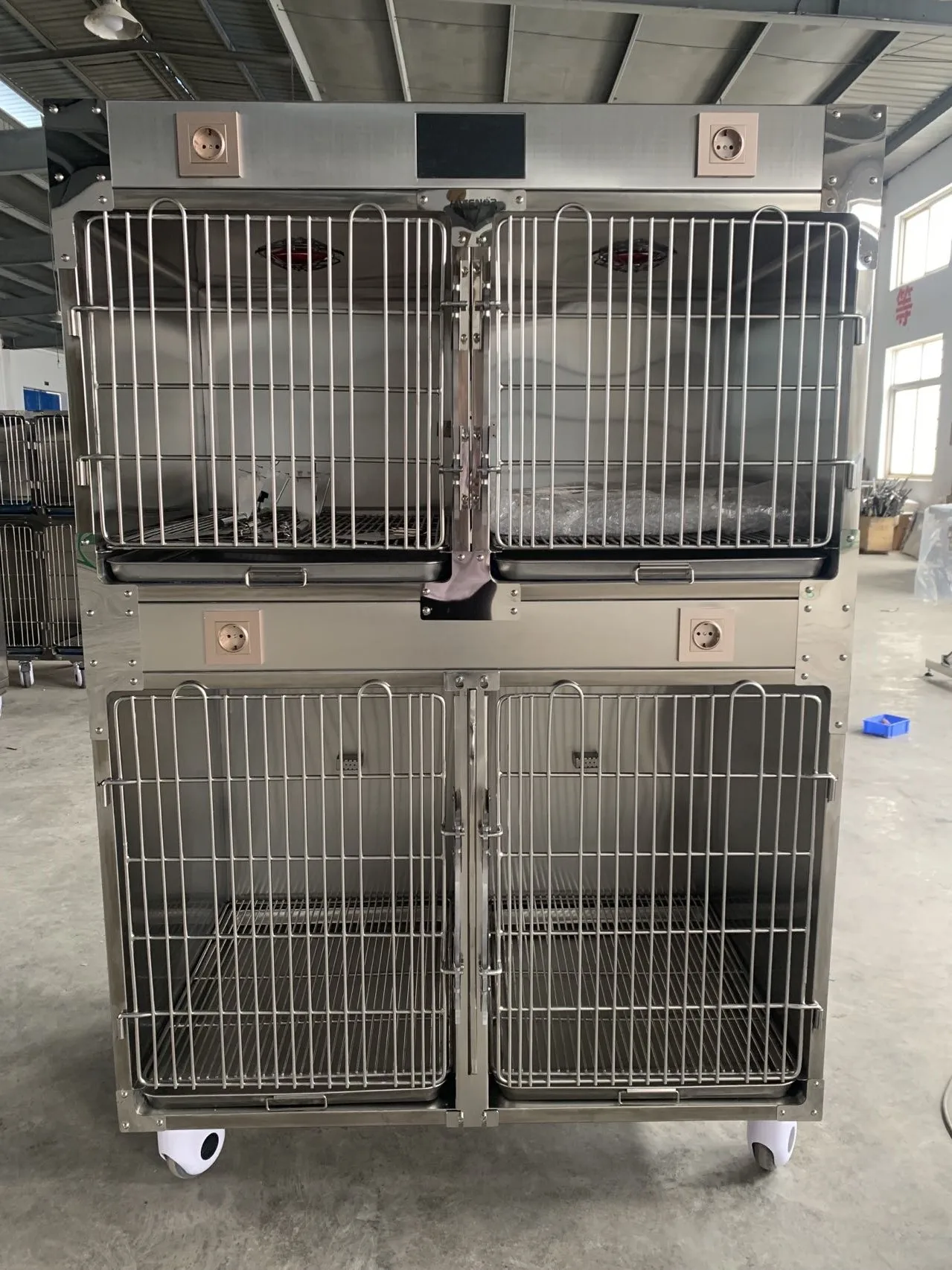 Excellent VC-004 Pet Hospital Veterinary Oxygen Cage Clinic Vet Stainless Steel Dog Cat Cage