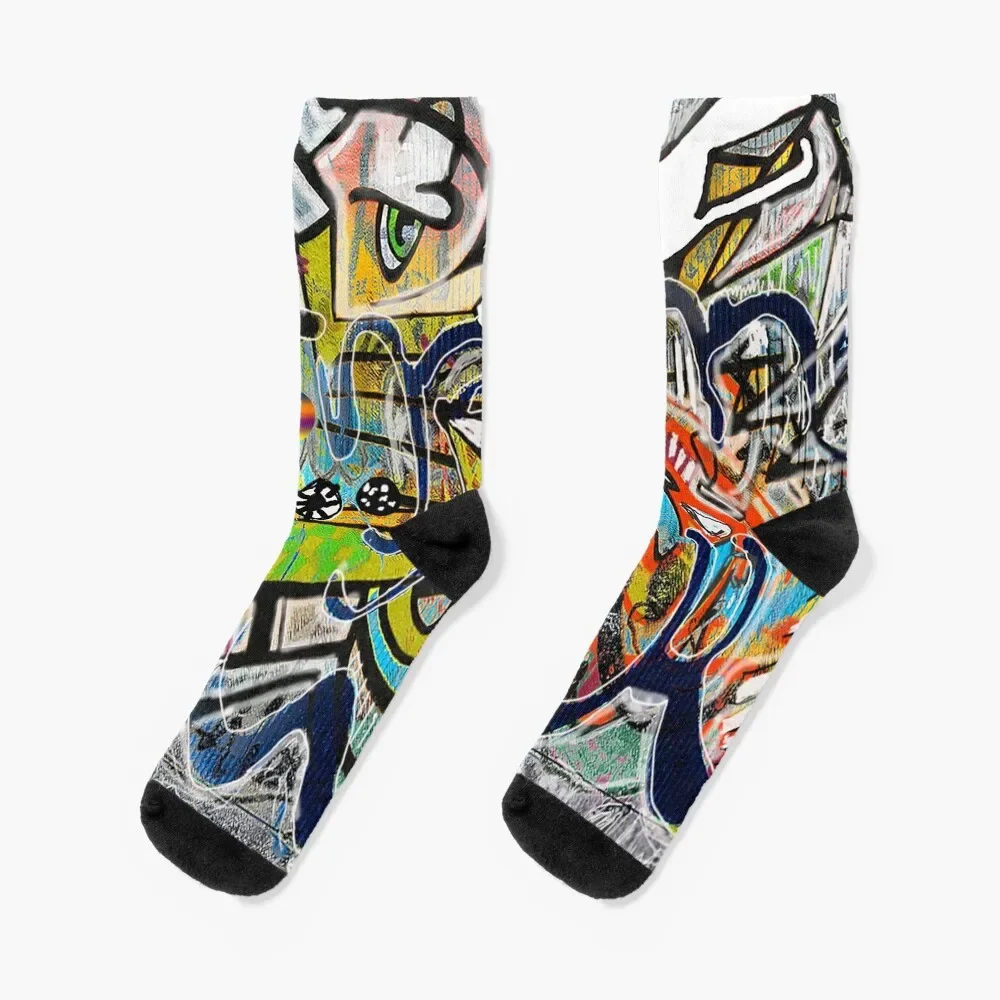 

graffiti wall Socks crazy Stockings compression Men's Ladies Socks Men's