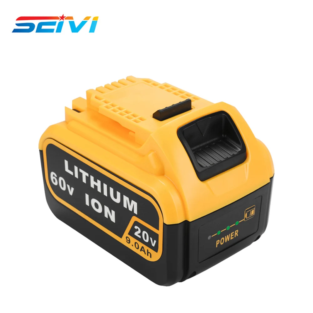 

9.0Ah For DeWalt 20V 60V DCB606 Replacement Li-ion Battery for DeWalt 20V/60Vpower tool 9000mAh lithium Battery