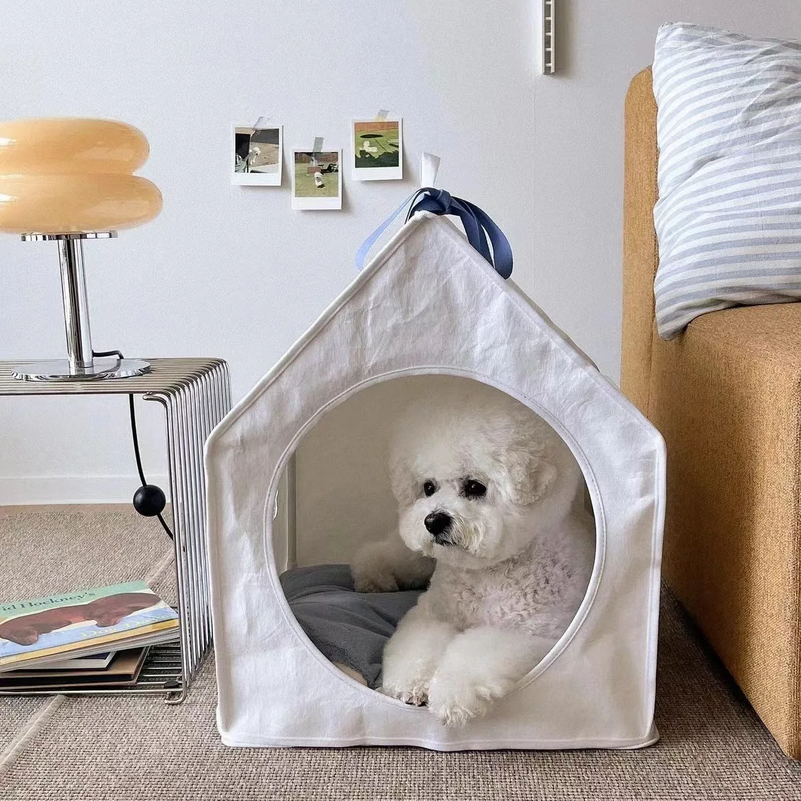 Cueva cama lavable y desmontable para gatos y perros – semiabierta - imagen 5