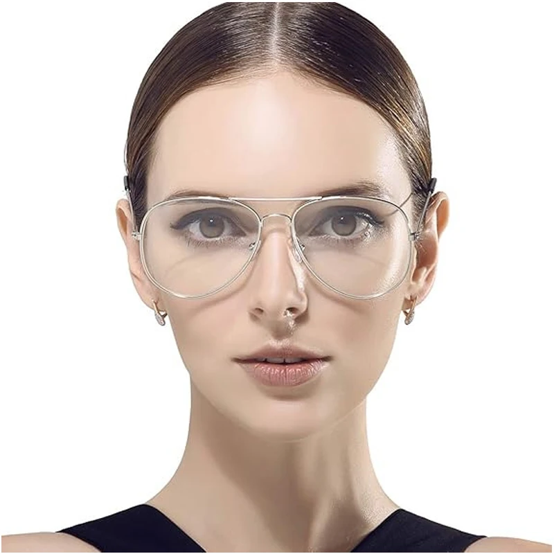 

Fashion High Quality Pilot Sunglasses For Women Men Blue Filter Hyperopia Reading Glasses Retro Double Bridge Metal Frames