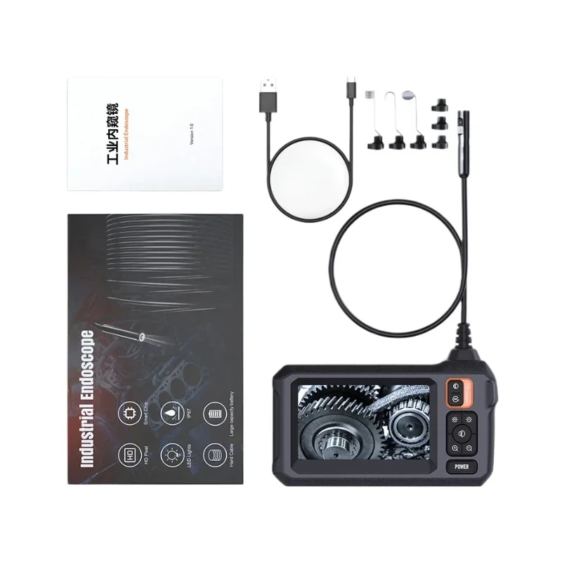 

High definition large screen handheld portable industrial endoscope, with screen car maintenance
