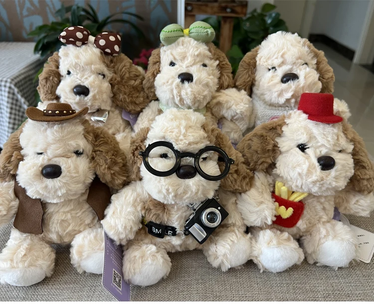 

Винтажная милая плюшевая игрушка для собаки с большими ушками, классическая мягкая кукла для щенка, кавайный декор для комнаты, свитер, собаки, плюшевые мягкие куклы для детей, подарки
