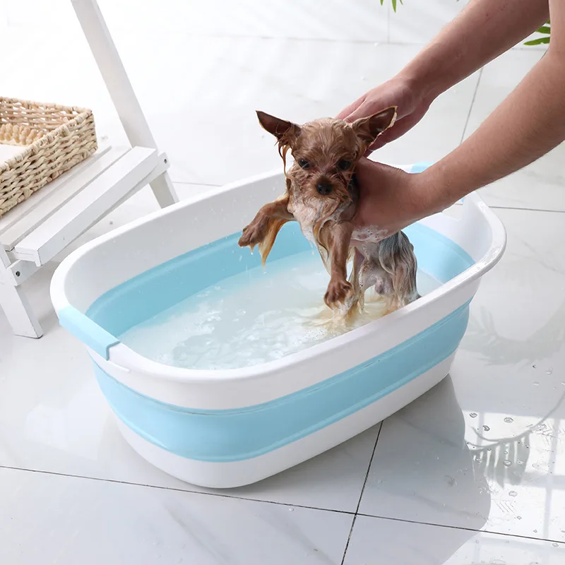 Dog Bathtub Puppy Bathing Basin Dog Pool Foldable  Dog Pool Cat Bathing Tub Portable Bathtub Home Clothing Cleaning Pet Products