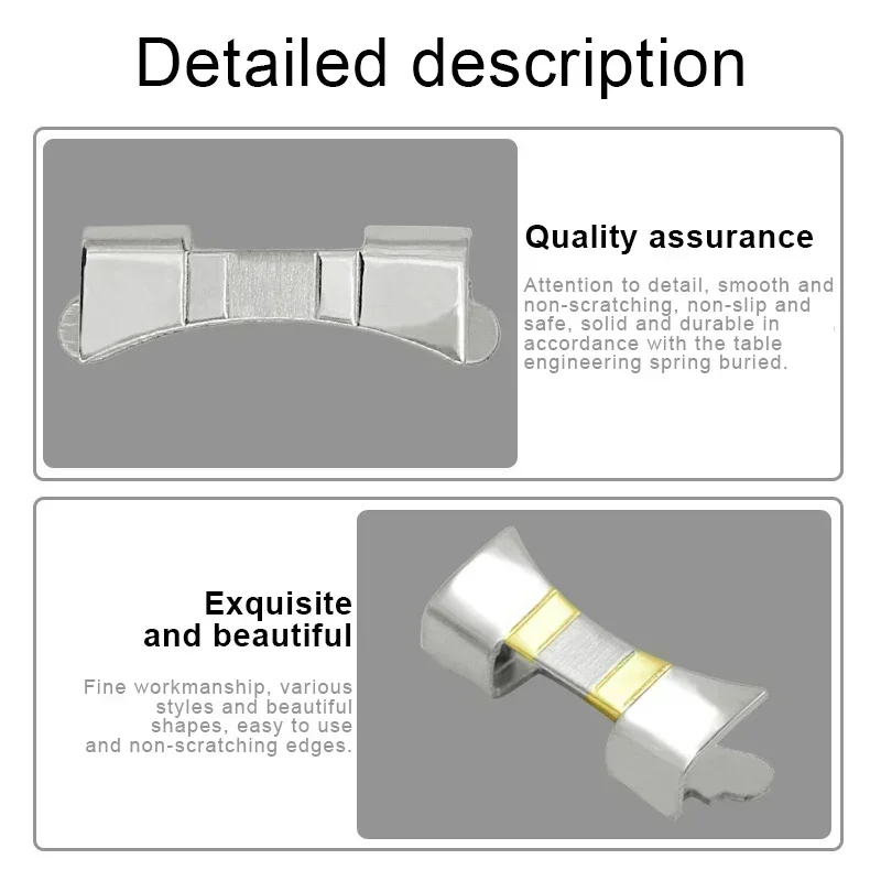 Accessori per orologi in acciaio inossidabile estremità curva 14mm 15 16 17 18 19 20 21 22 23 24mm Accessori per connettori di ricambio per cinturino