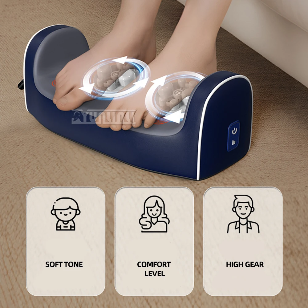 Electric Shiatsu Foot Calf Massager with Heated Kneading Rolling Relaxation Leg Arm Massage