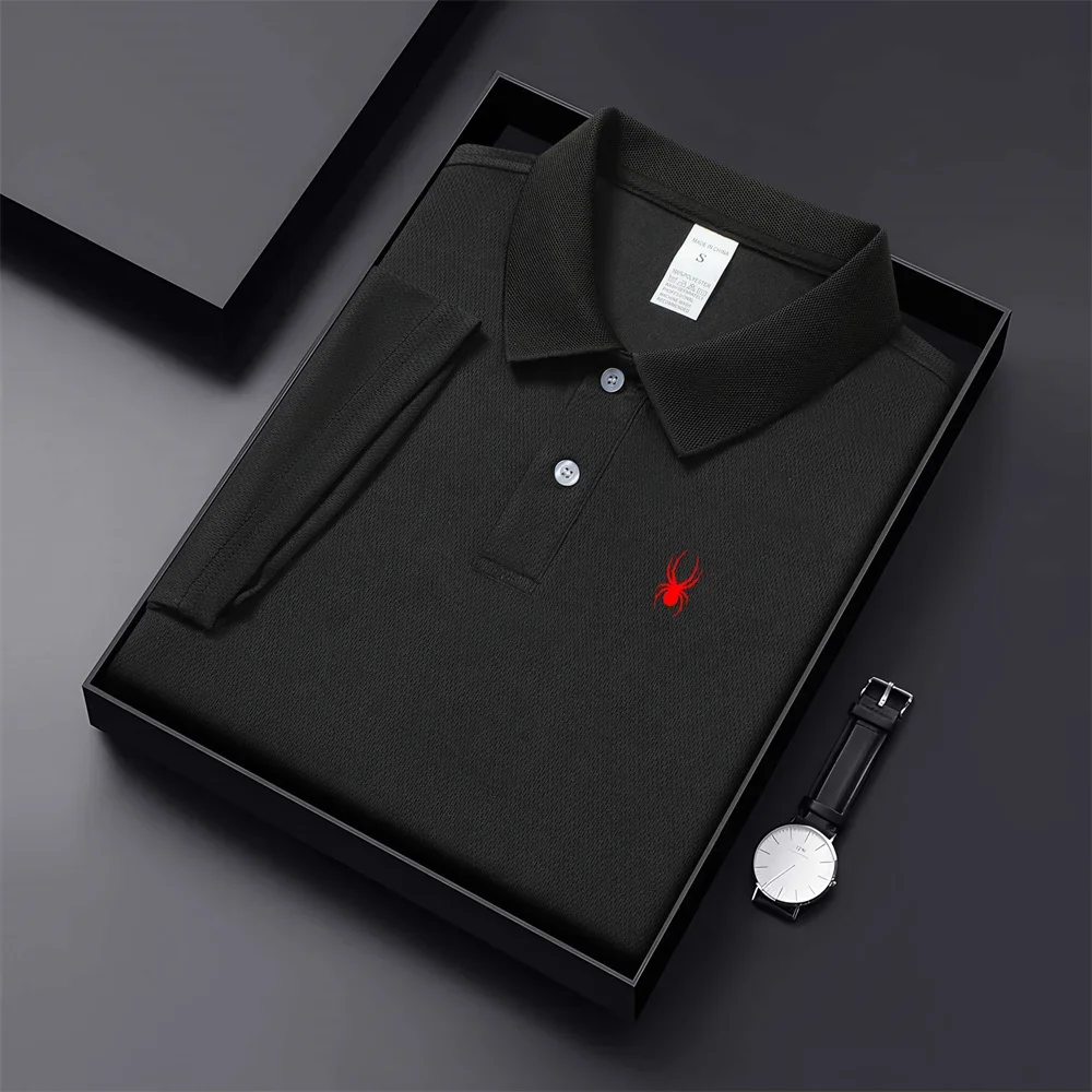 Summer Basic Tee Daily Wear Male Golf Tops Men Polo Shirts Breathable Short Sleeve Lapel Collar Button Business Casual Shirts