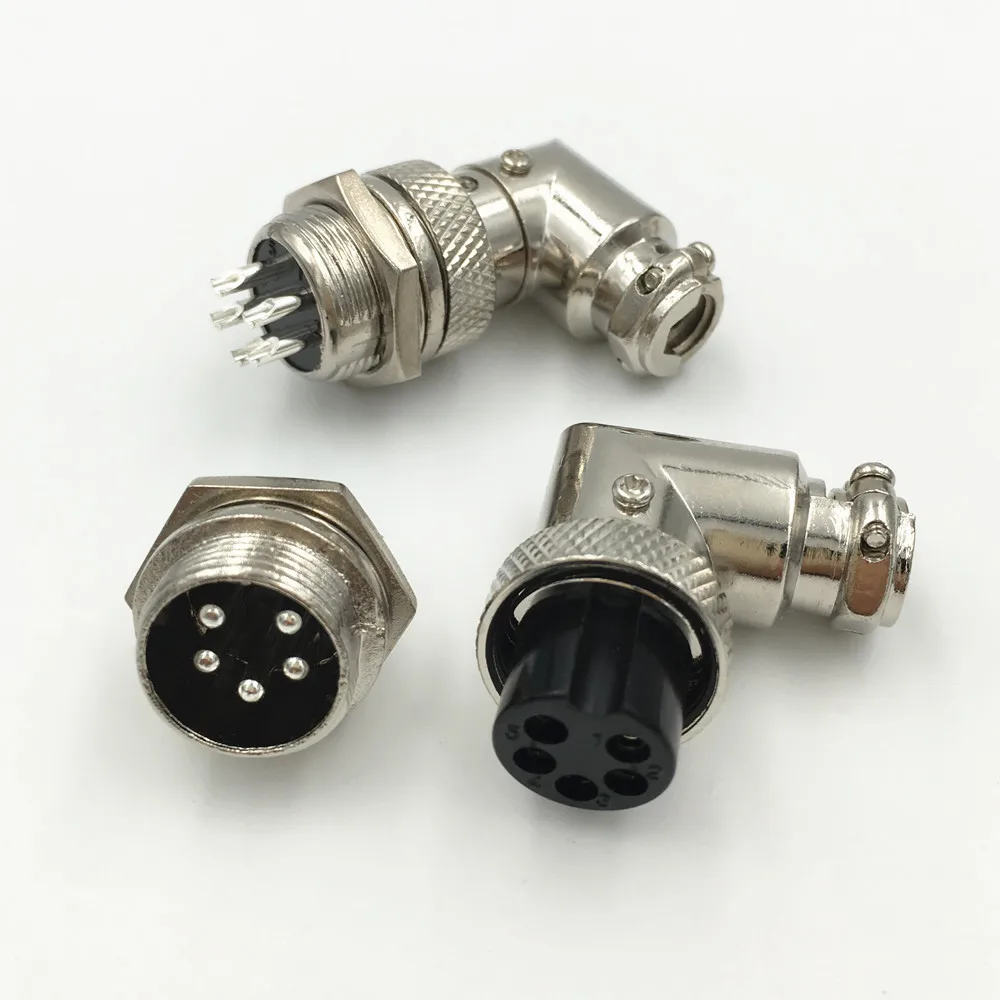 الزاوية اليمنى XLR موصل الطيران ، أنثى التوصيل ذكر الهيكل جبل المقبس ، 90 درجة الكوع ، 2 3 4 5 6 7 8 9 دبوس ، GX16 ، 1Set #4