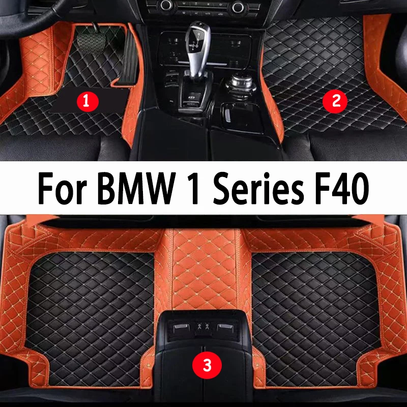 

Кожаный автомобильный коврик для BMW 1 серии F40 118i 116d 118d 2020 2021 2022 2023 5-местные водонепроницаемые автомобильные коврики Полный комплект автомобильных аксессуаров