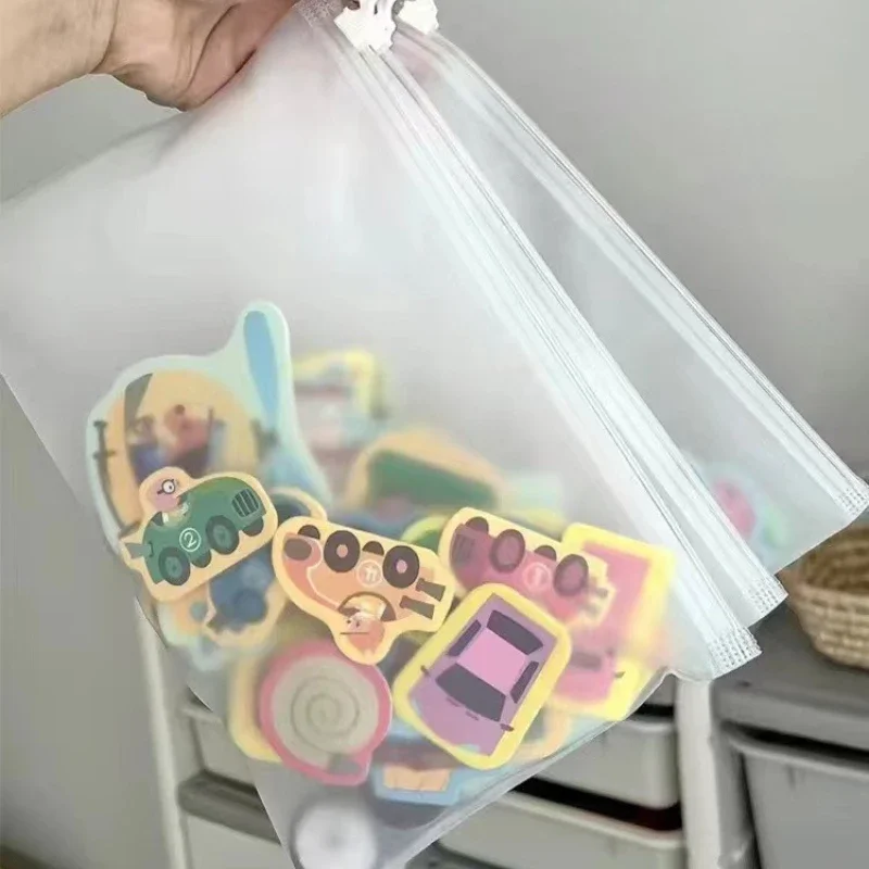 

5pcs Clear Simplicity Transparent File Folders Portable Stationery Organizer Storage Bag INS Causal Large Capacity Pencil Case