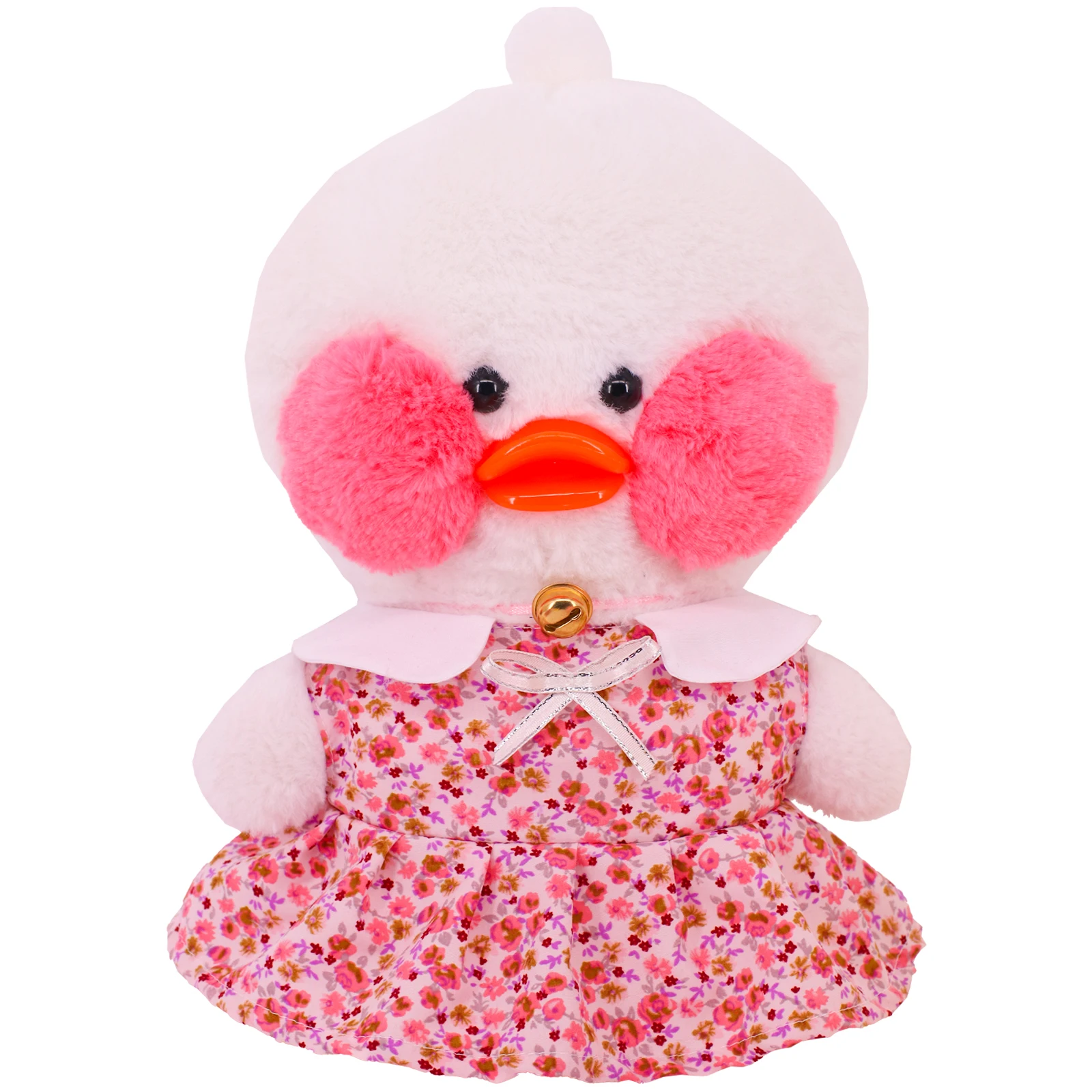 30cm Kawaii Cafe Duck Doll Clothes T-shirts Dress Unique Design Lalafanfan Duck Doll Animal Toys Birthday DIY Gifts For Children