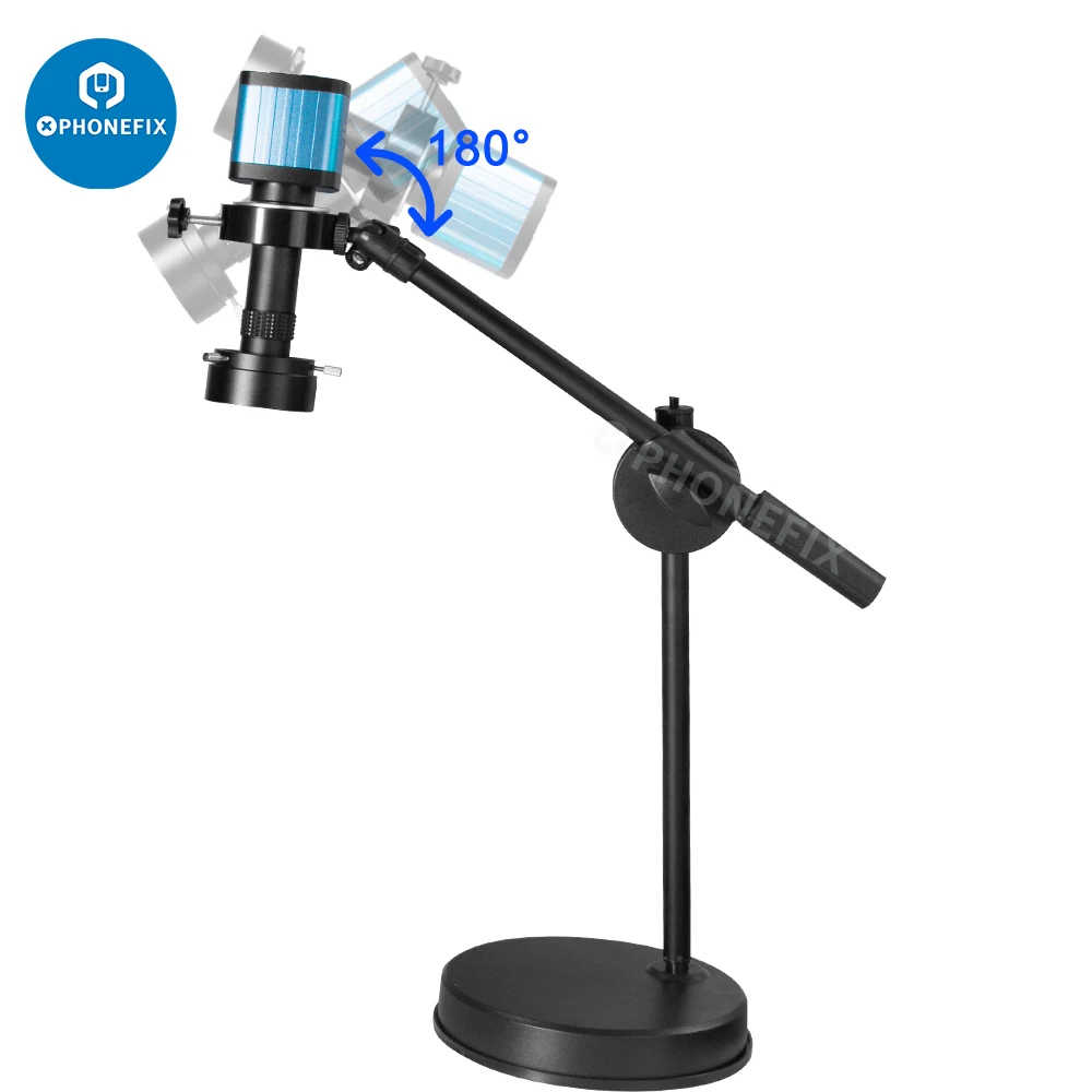 Monopod Mount Bracket with Ring Adapter Tabletop Shooting Stand Tripods with Camera Holder for Digital Video Microscope Camera