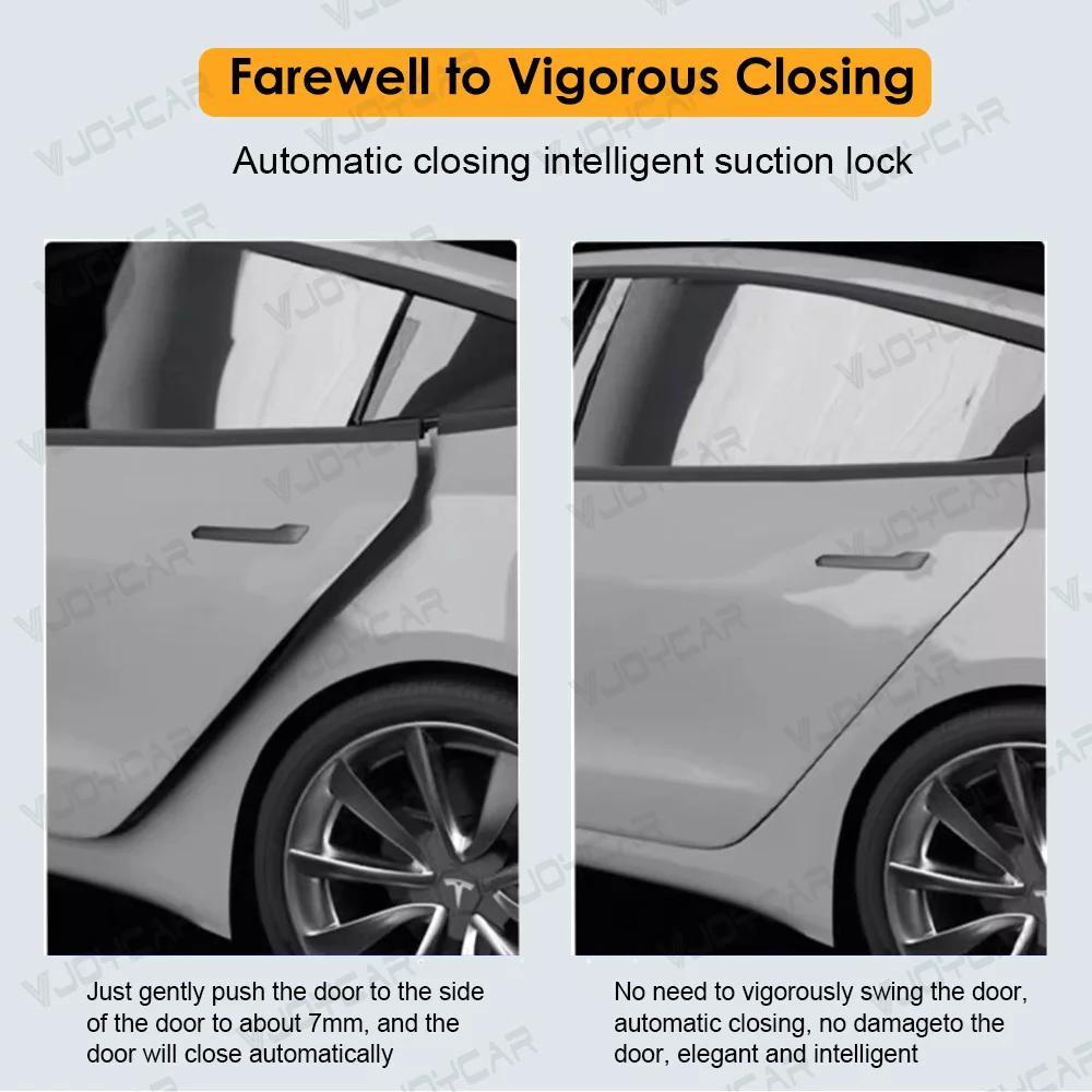 Vjoycar Tesla Model 3 Soft Close Doors Locks Automatic Suction Vacuum Door Lock Anti-pinch Door Protective Accessories LB