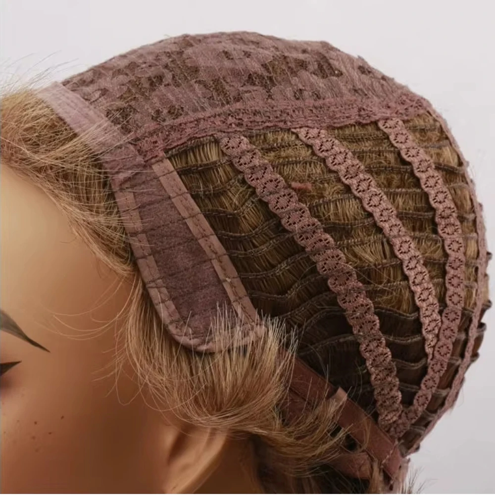 شعر مستعار قصير مجعد بطول 6 بوصات، باروكات بنية صناعية للنساء، شعر قصير مجعد من الألياف بدرجة حرارة عالية، مهرجان زفاف عيد الميلاد اليومي