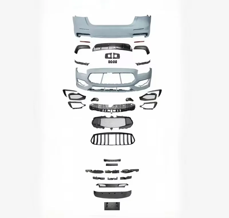 

Suitable for President's Facelift Upgrade GTS Double Vertical Bar Grille Front Bumper Rear Bumper
