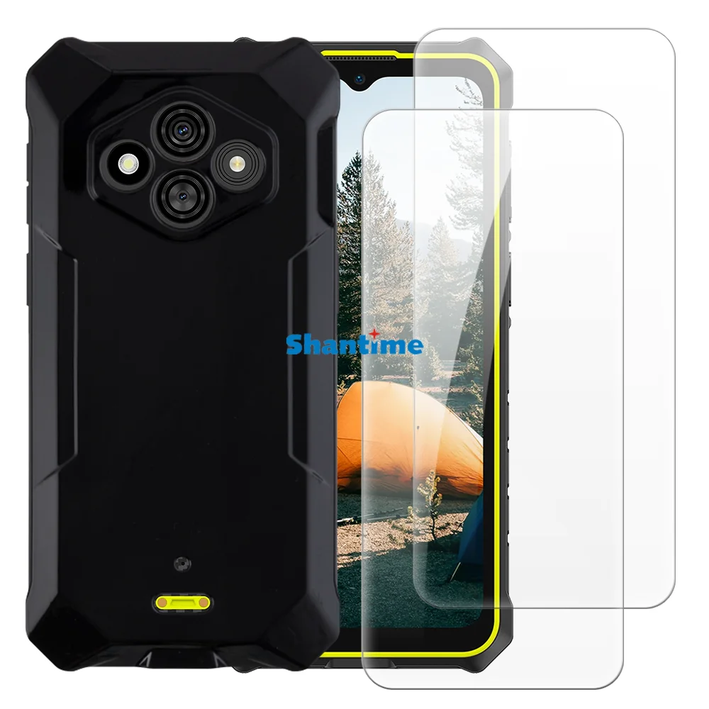 Weiche Hülle + 2er-Pack Gehärtete Glas-Displayschutzfolien für Ulefone RugKing 3 Pro Vollständiger Körperschutz